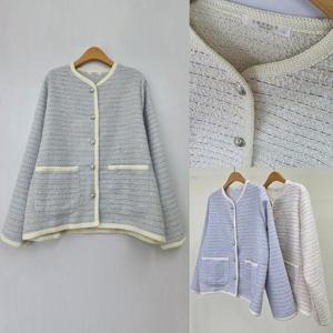 [강물처럼]위쉬몰 LY 데이데이배색트위드자켓(U230H504) 빅사이