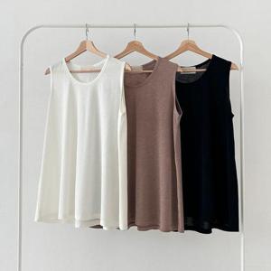 [강물처럼]빅사이즈나시티 P530L504 실키감촉민소매루즈티 LD (3