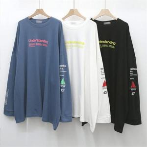 [강물처럼]빅사이즈사랑해요 K305L209 오버핏세이프긴팔티 PO (9