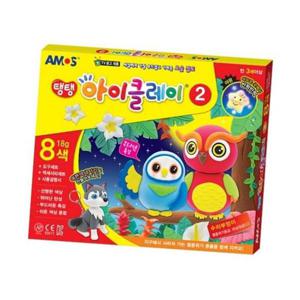 16000 탱탱 아이클레이 2번 8색 18g 아모스 (점토놀이 컬러클레이 찰흙)