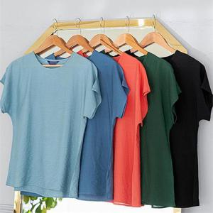 [강물처럼]빅사이즈사랑해요 E079L203 컬러무지인견반팔티 BZ (8