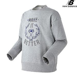 뉴발란스 NBNC91N413-GR 뉴발 608 일러스트 남녀공용 긴팔티 맨투맨