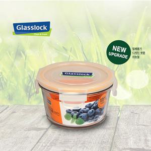 글라스락 자취 혼밥 인기 원형 반찬통 410ml