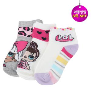 [오키즈] 엘오엘LOL 양말세트 (3족 하트) (M0127)