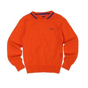 [ASK 주니어]전략 V넥 기본 스웨터(JU1ZKT105MU/오렌지)