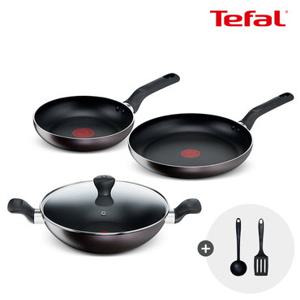 [국자&뒤집개증정]테팔 퍼펙트브라운 4종세트(팬20+팬28+웍28+뚜껑28)