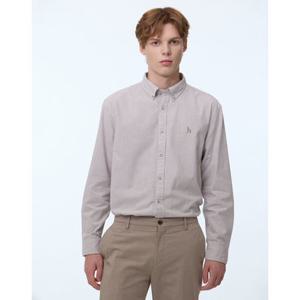 헤지스 남성 24FW 반값세일스테디셀러 브라운 스트라이프 면 긴팔캐주얼셔츠 WHSH4D404W2