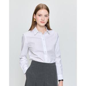 헤지스 여성  코튼스판 솔리드 셔츠 화이트 HSSH5DC78WT