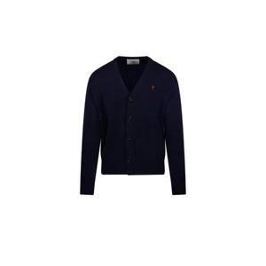 AMI 파리 로고 자수 V넥 가디건 H25HKC361001 414H25 TP959875010