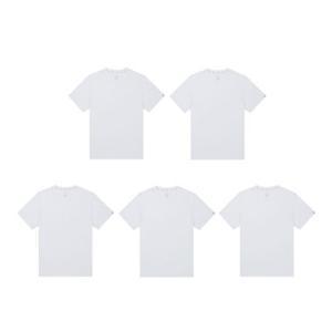 [출고가 43,900원](포에버21) 올데이 고밀도 코튼 언더 반팔티셔츠 5종 세트(화이트)