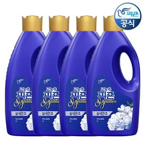 피죤 고농축 섬유유연제 시그니처 아이스플라워 2L 용기 x 4개