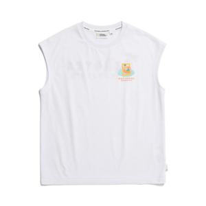 [내셔널지오그래픽 키즈] K232UTS430 그래픽 슬리브리스 WHITE