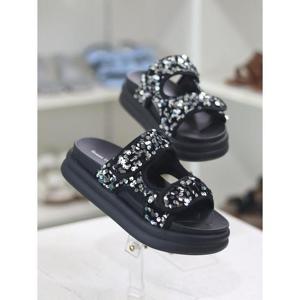 바이로쏘 세이브존03 컴포트 청키 아웃솔 스팽글 3cm 뮬 샌들 SAV(BY)24S11827AE1