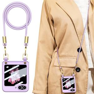 갤럭시Z플립5 제트지 심플 크로스 바디 스트랩 슬림 하드 케이스