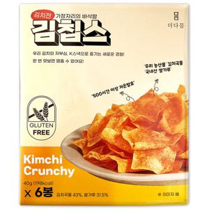 코스트코 더다믐 김치전 바삭한 쌀과자 김칩스 240g(40g x 6봉)