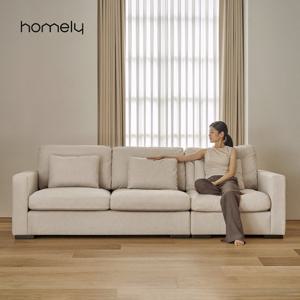 홈리 모먼트 2610 구스 유럽 다비스 패브릭 4인 소파 쇼파