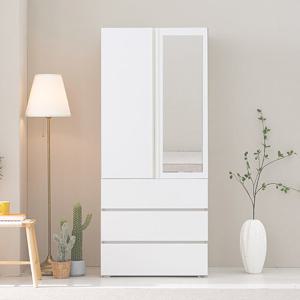 트리플 모던하임 LPM 키큰장_800 3단서랍 거울 옷장