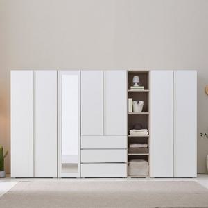 트리플 모던하임 LPM 키큰장_3200 거울 오픈옷장 세트