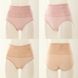 와코루 군살정리해주는 허리레이스 면모달 부인군팬티(WPT3719)