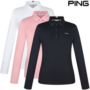 [핑골프][PBS]여성 사이드 테잎 카라 긴팔 티셔츠 121E1TO051