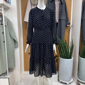 클리지 DP01 리본 쉬폰 시스루 도트 원피스 CP3WOP03