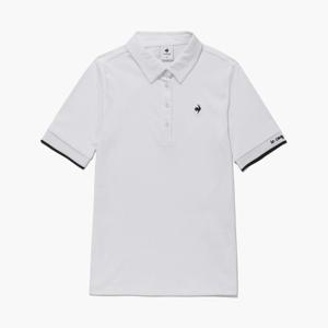 [르꼬끄골프] 여성 소매배색 골지 반팔 티셔츠 (GQ122LTS34)