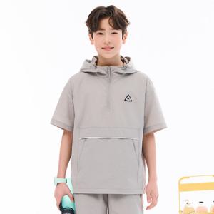 [오션스카이] 남아 파이핑 후드 아노락 반팔 티셔츠-EBJB5811D0M