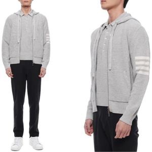 [톰브라운] 25SS 남성 린넨 혼방 사선 스트라이프 후드집업 (MKT015A Y6011 065 25S)