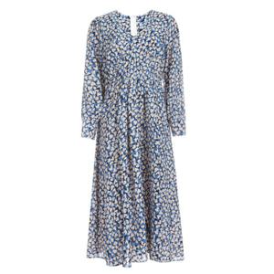 [샵앤]블루 하트 V넥 긴팔 롱 원피스 JL-WDR-1021-블루