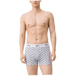 [예스](면스판)그레이 리본 프린트 면스판 남성드로즈 YSMDB141