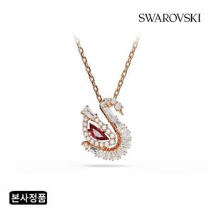 [본사정품] Swan 로즈골드 톤 레드 스완 목걸이 5732413
