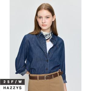 헤지스여성 HSSH5D805 데님 워싱 면 긴팔 셔츠