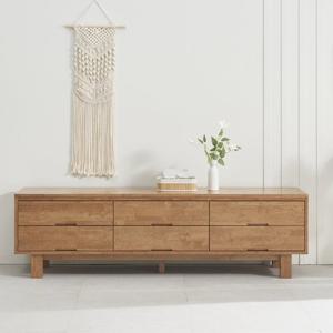 G421 고무나무 원목 서랍 거실장 1800 1color