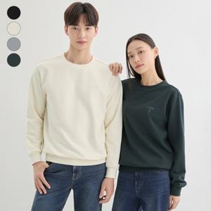 [게스][25FW] 유니 무테 삼각 자수로고 맨투맨 NP3KE403