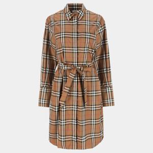 버버리 아이베리 IVERY 체크 벨티드 여성 셔츠 원피스