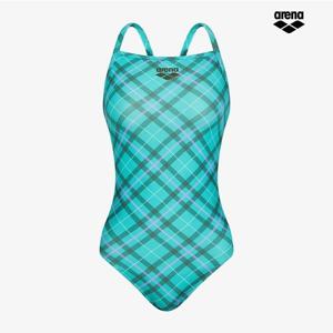 아레나 니팅 체크 원피스 크로스 스트랩백 A5FL1LO12 JAD