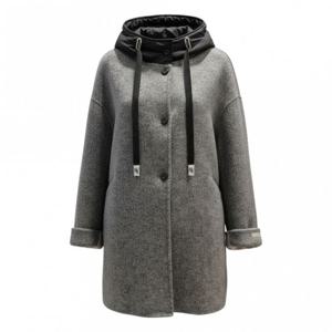 [페이지플린]패딩 후드 울 하프코트 F5DCT003