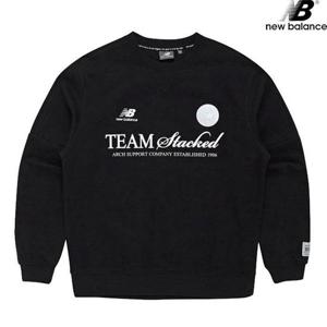 뉴발란스 NBNCD22363-BK TEAM STACKED 맨투맨 남녀공용 긴팔티