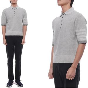 [톰브라운] 25FW 남성 사선 스트라이프 폴로 반팔티셔츠 (MKP146A Y6011 982 25F)