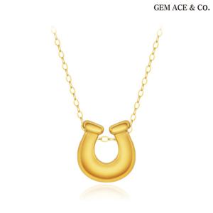 제메이스 순금 럭키 말발굽 목걸이(L)