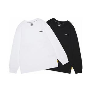 [내셔널지오그래픽키즈]K265UPA910 스몰로고 2 PACK 긴팔 티셔츠 CARBON BLACK