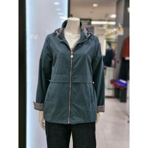 화이트호스 세이브존05 후드 체크 배색 코트 A251801