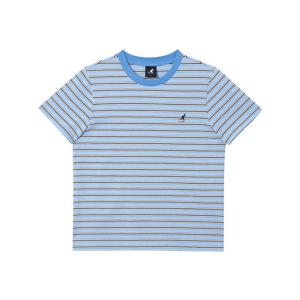 캉골 우먼스 멀티 스트라이프 티셔츠 2844 라이트블루 KSEWST28440