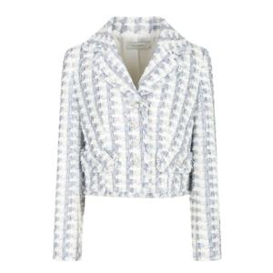 [제이제이 지고트]펄 프린지 크롭 트위드 재킷(GP2A0JK271)