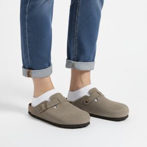 전사이즈(바로배송) 버켄스탁 보스턴 스웨이드 레더 토프 타우페 내로우 060463