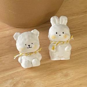 [CAR] 뽀글 토끼+곰돌 SET 석고방향제 송풍구형 디퓨저 차량용 남자 여자 새차 첫차