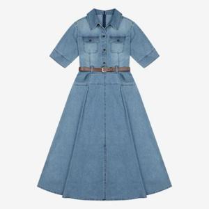 베스띠벨리 세이브존04 벨티드 버튼업 데님 원피스 BKOKE25820