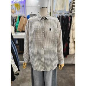 밸리걸 세이브존01 봄 체크 긴팔 롱셔츠 618350