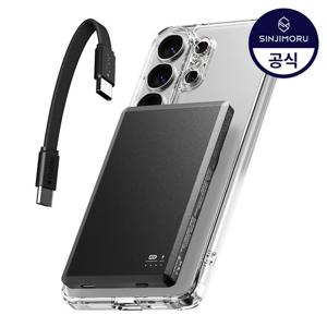 신지모루 Qi2 초고속 슬림 맥세이프 보조배터리 발열차단 반고체 세미솔리드 오반고 M 슬림팩 5,000mah C타입