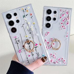 갤럭시S26 플러스 울트라 프린팅디자인 링홀더 투명 젤리 케이스